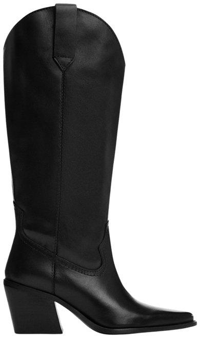 Plain leather cheap cowboy boots