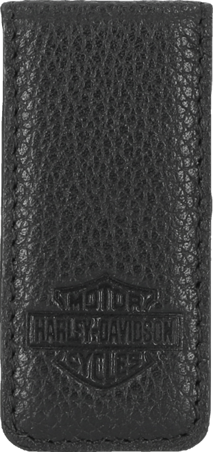 Bar & Shield Leather Money Clip