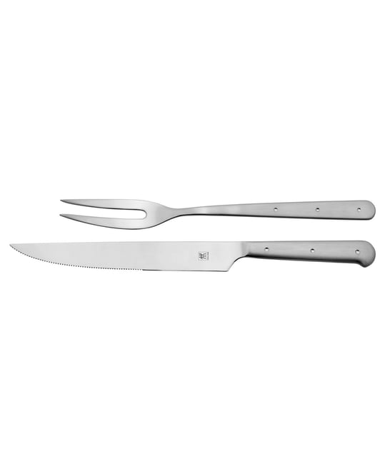 Porterhouse 2-Piece Stainless Steel Carving Knife Set with Fork in Presentation Box Gift Set