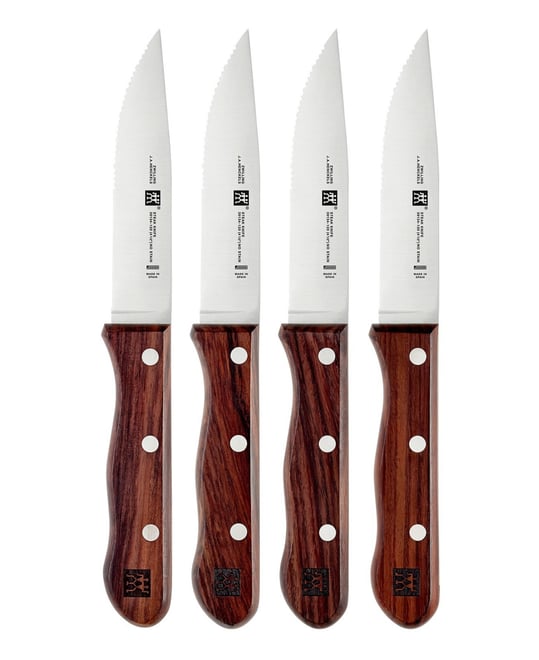 4-Piece Steakhouse Steak Knife Set with Storage Case
