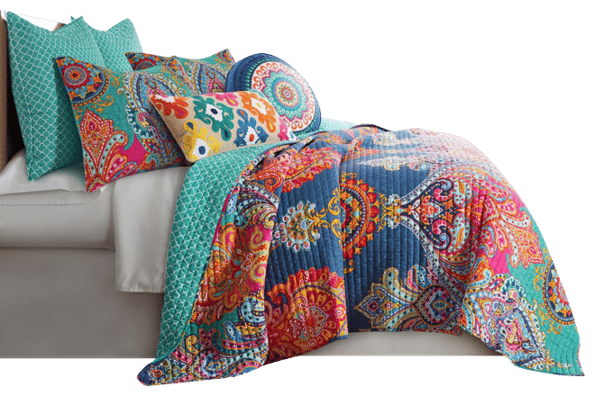 Fantasia Boho Reversible 3-Pc. Quilt Set, Full/Queen