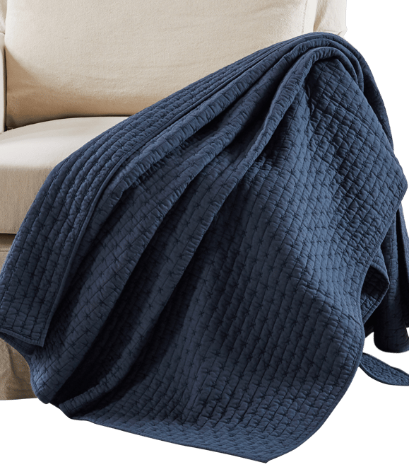 Cross Stitch Reversible Quilted Throw, 50" x 60"