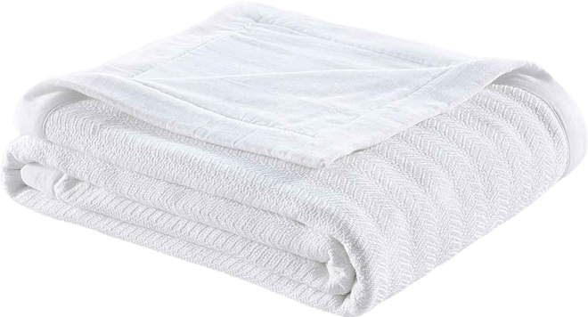 100% Cotton 2-Ply Sheet Blanket/Throw, Full/Queen