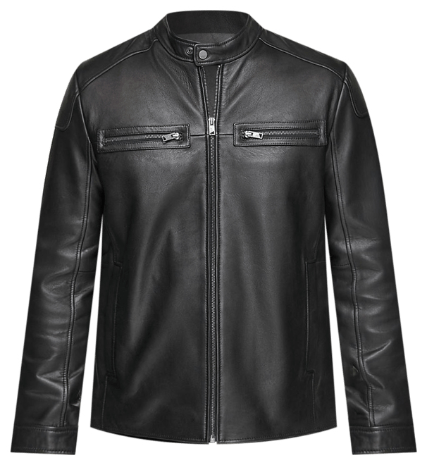 Andrew Marc Bantam Leather Full Zip Racer Jacket | Bloomingdale's