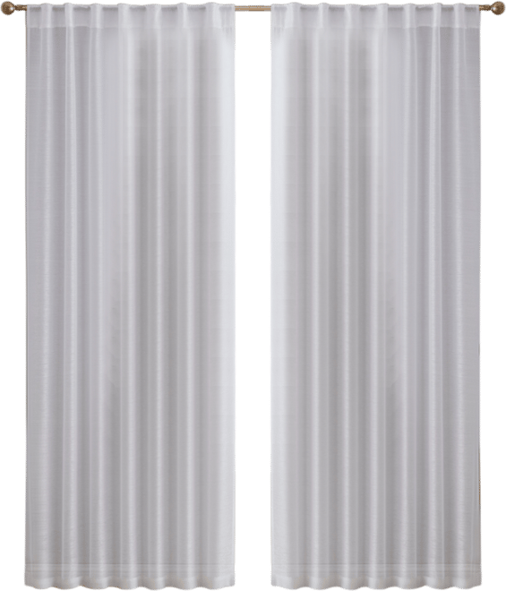 Lauren Semi Sheer Light Filtering Transparent Pocket Top & Back Tab Lightweight Window Curtains Drapery Panels Bedroom & Living Room, 2 Panels