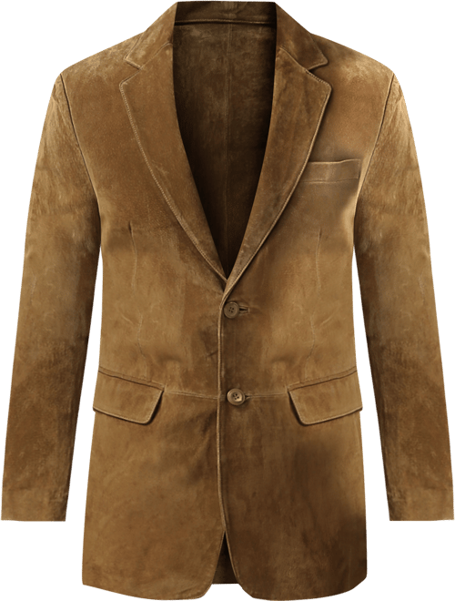 Men Cliff Classic Two-Button Suede Leather Blazer