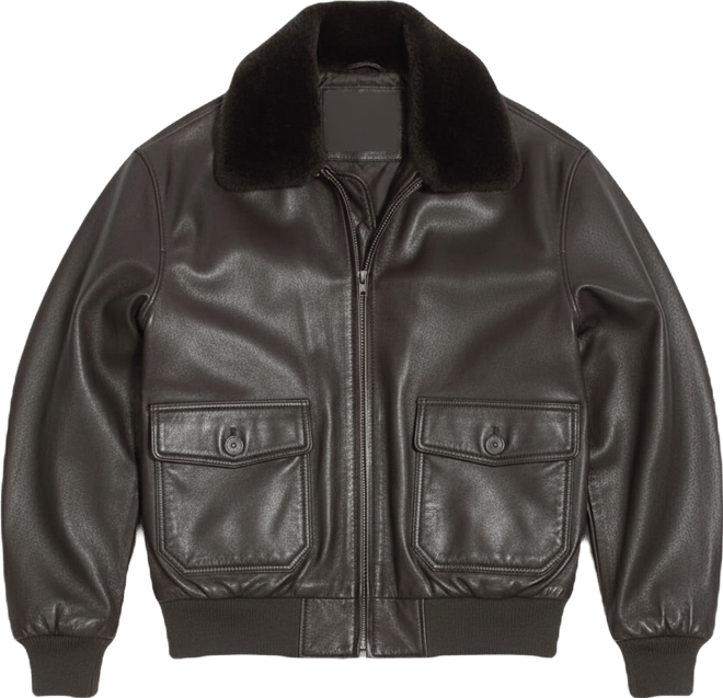Men G-1 Leather Flight Bomber Jacket