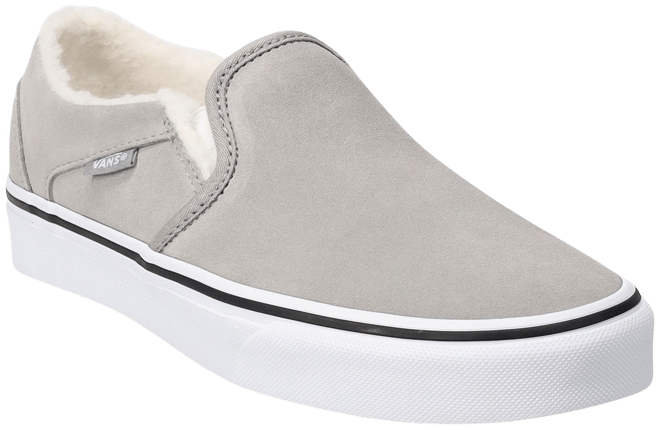 Vans suede cheap platform slip on