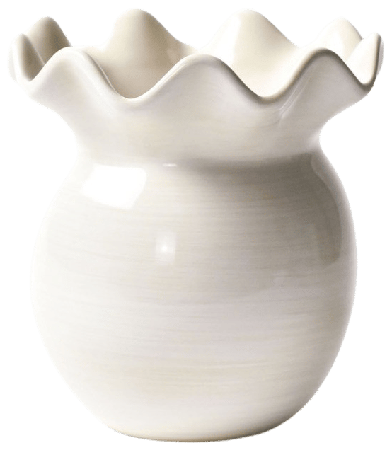 Signature White Ruffle Vase