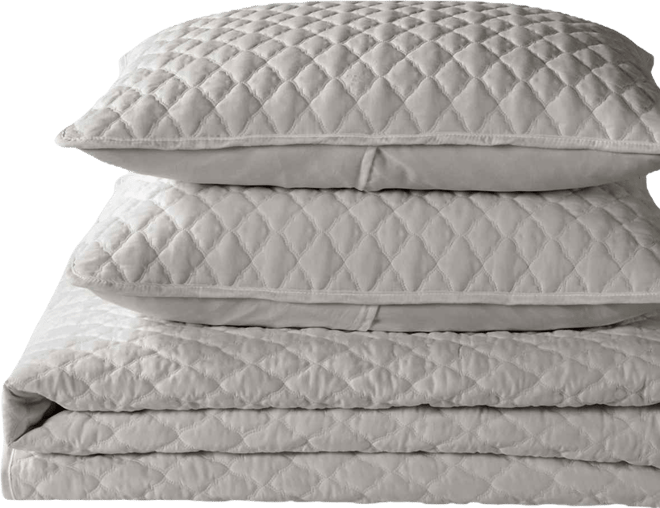 Closeout!  Diamond Stitched 3 Piece Quilt Set, King