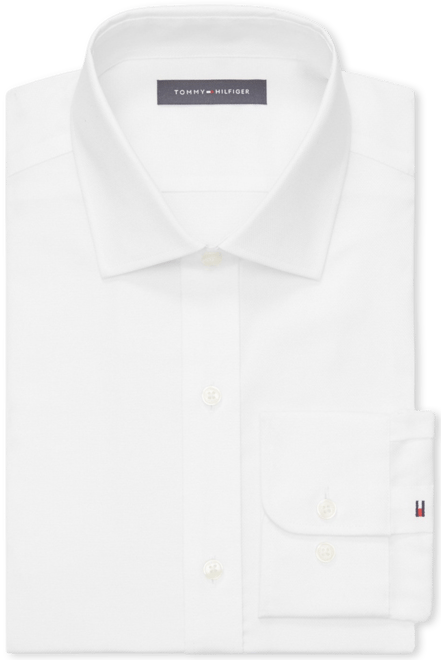Men's Regular Fit Th Flex Essentials Wrinkle Free Stretch Dress Shirt