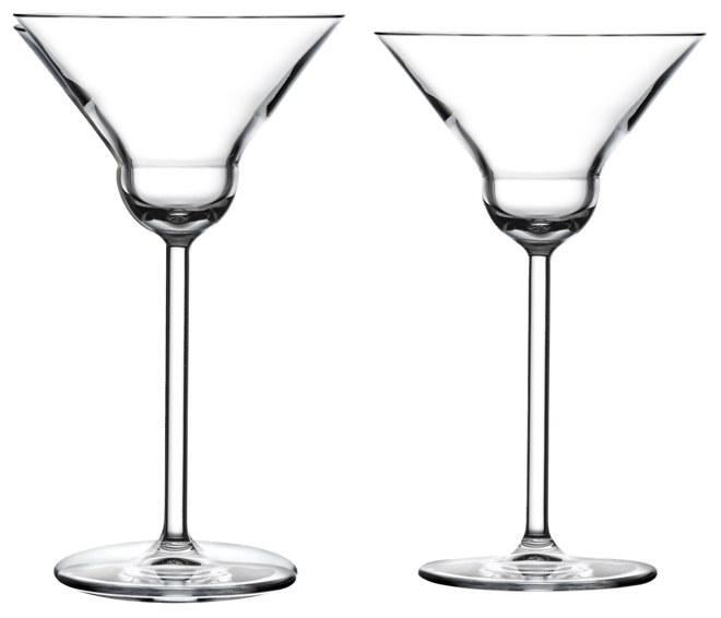 Vintage-Like Martini Glasses, Set of 2