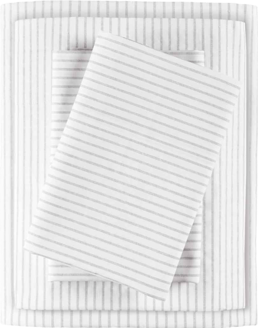 Printed Cotton Percale 4-Pc. Sheet Set, Queen