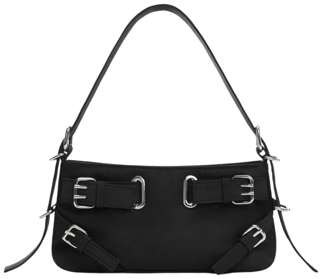 Mango - Shoulder Bag with Buckle Black - One Size - Women