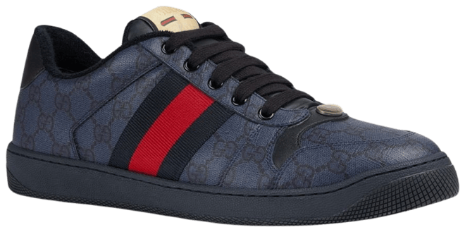 Gucci Men's Screener Canvas and Leather Sneakers