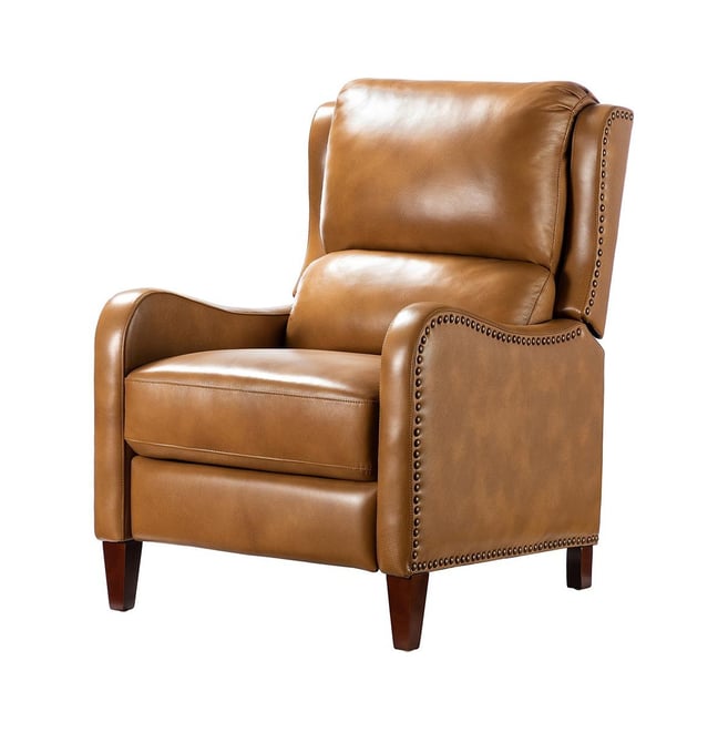 Leather Pushback Recliner chair with Adjustable Backrest for Livingroom