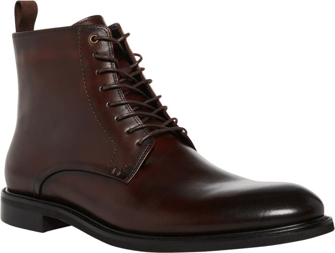 Bata, Shoes, Bata Distressed Lace Up Combat Boots Brown Leather Unisex  Rugged Urban 4 Modern