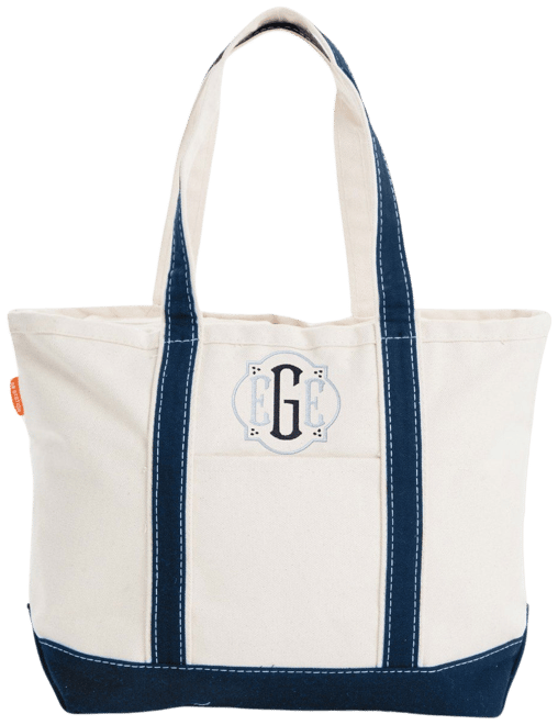 Navy Medium Canvas Tote