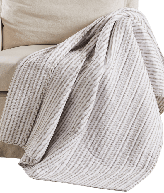 Tobago Stripe Reversible Quilted Throw, 50" x 60"