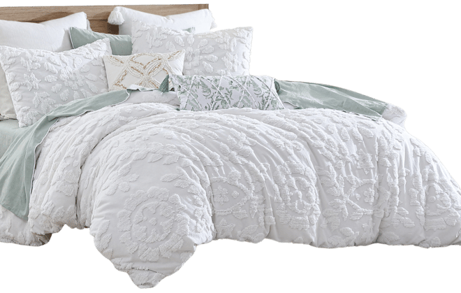 works Chenille Laurel 3-Pc Comforter Set, King