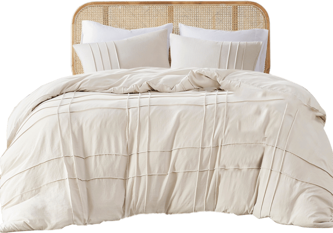 Porter Washed Pleated 3-Pc. Comforter Set, Queen