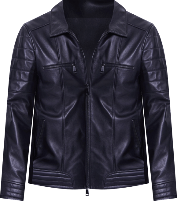 Men's Fashion Leather Jacket, Nappa Black