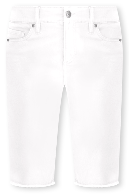 Women's Mid-Rise Raw-Edge Bermuda Jean Shorts, Created for Macy's