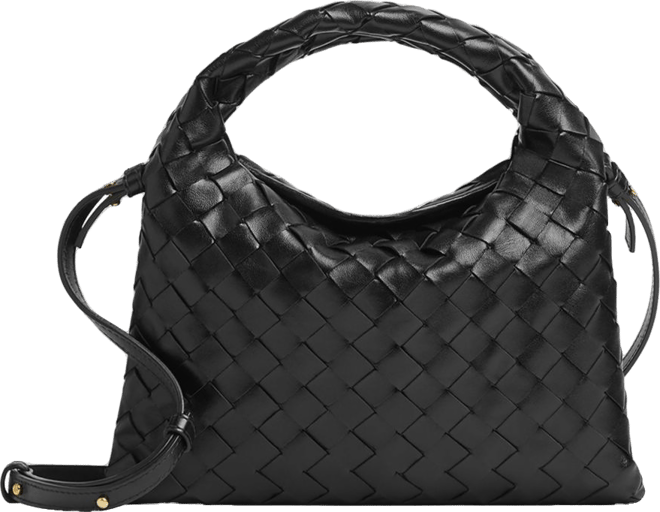 Bottega Veneta Black Mini Hop Bag