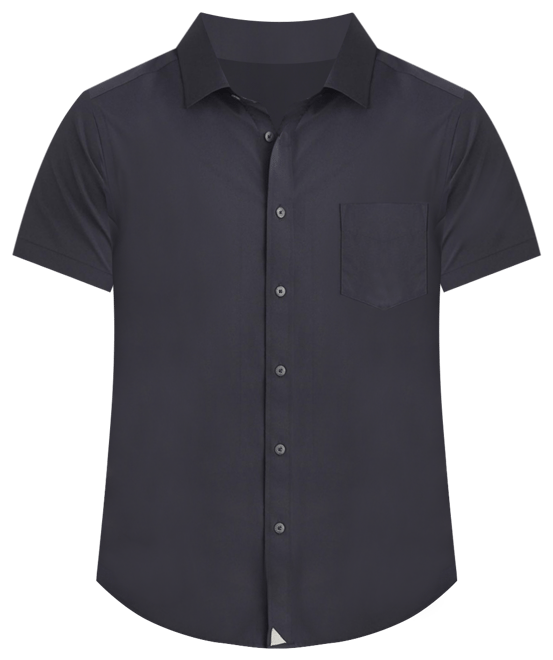 Men's Regular Fit Wrinkle-Free Short Sleeve Performance Gironde Button Up Shirt