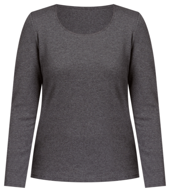 JMS Long-Sleeve Scoop-Neck 100% Cotton Women's Tee