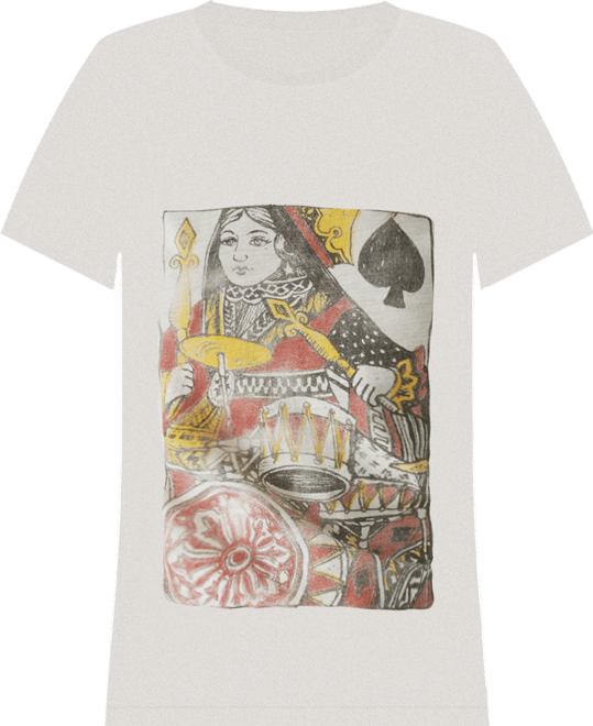 Women's Cotton Queen Of Spades Boyfriend Tee