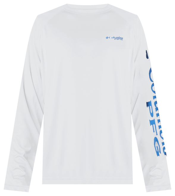 Columbia Men's Terminal Tackle Long Sleeve Fishing Shirt, Cypress/Cool Grey  Logo, X-Large Tall at  Men's Clothing store