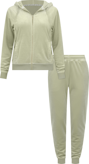 Women's Velour Tracksuit Loungewear 2pc Set