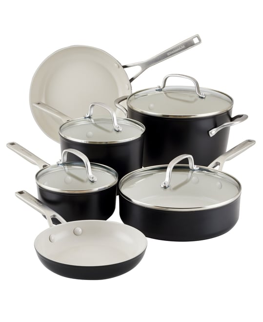 Hard Anodized Ceramic Nonstick 10 Piece Set