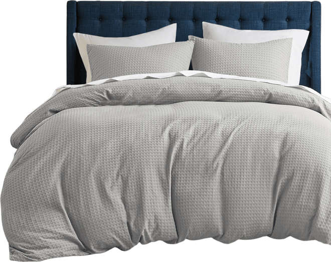 Mina Waffle Textured 3-Pc. Comforter Set, King/California King
