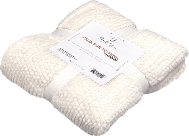 Cozy Faux Fur to Faux Mink Throw, 50" x 60''