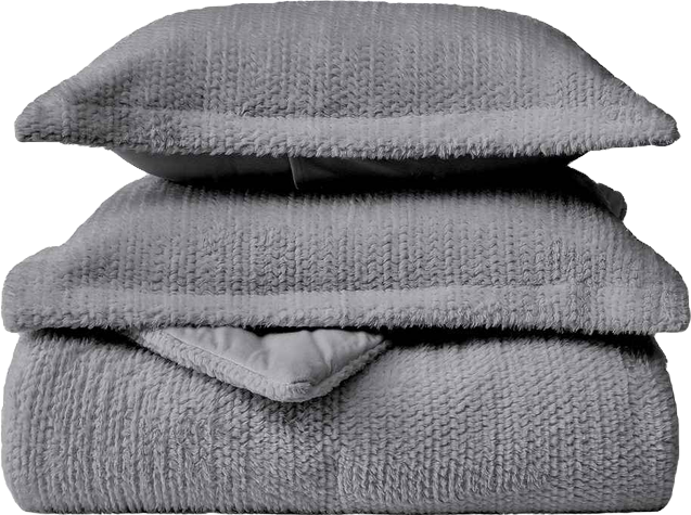 Faux Fur to Mink Reversible 3 Piece Comforter Set, King