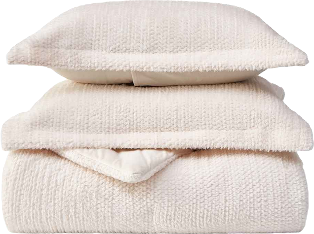 Faux Fur to Mink Reversible 3 Piece Comforter Set, Full/Queen