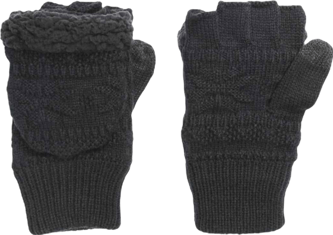 Men's Faux Fur Flip Mittens
