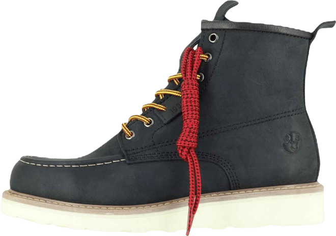 Men's 6” Moc Toe Work Boots for Men – Wedge Steel Toe Boots – Vibram Eva Outsole – Eh Rated