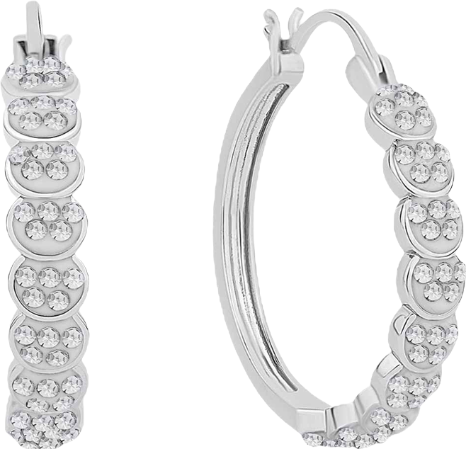 Crystal Circle Hoop Earring