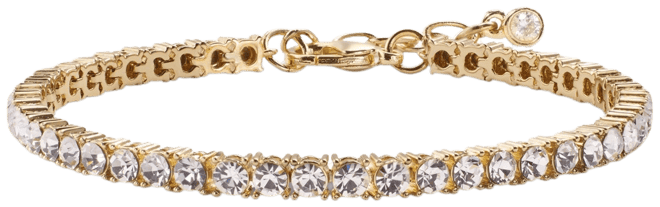 Silver-Tone Flex Tennis Bracelet, 7" + 1" extender, Created for Macy's