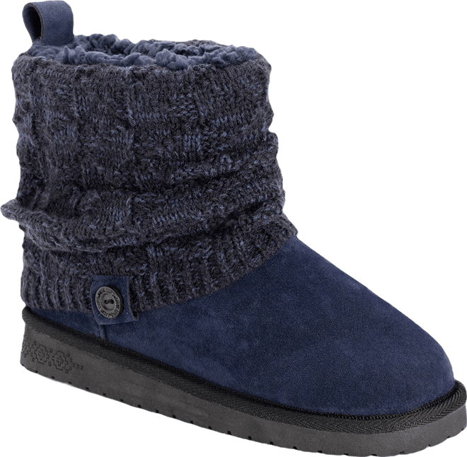Muk Luks Womens Laurel Flat Heel Dress Boots, Color: Navy - JCPenney