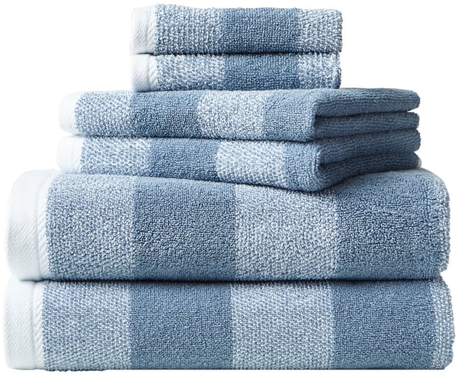 Oak Lake Cotton Terry 6 Piece Towel Set