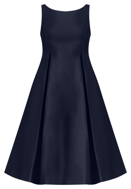 Boat-Neck A-Line Dress