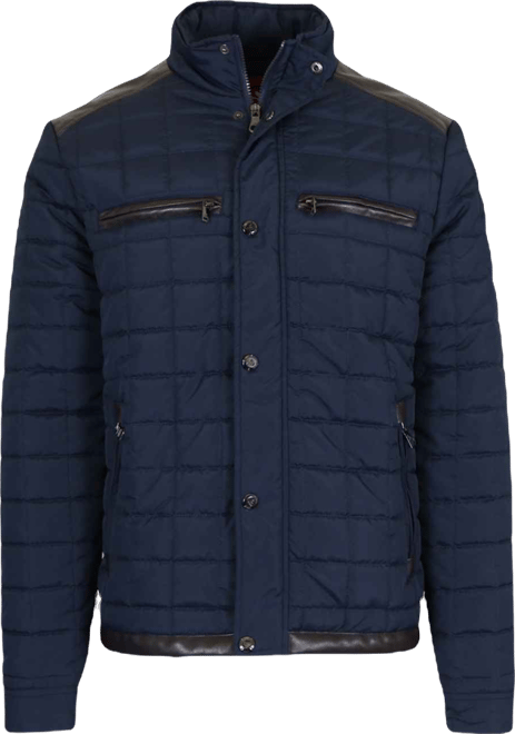 Men's Lightweight Quilted Jacket with Synthetic Trim Design