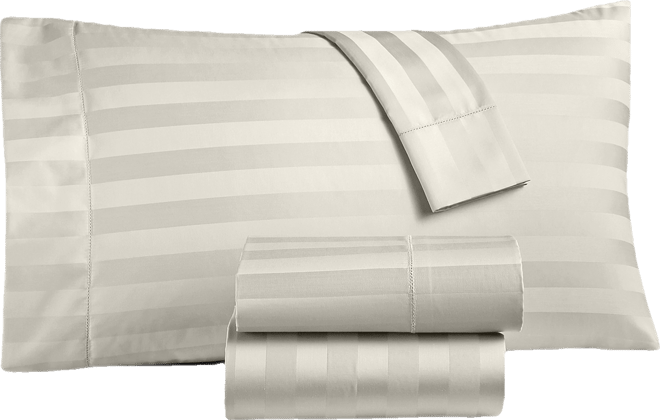 1.5" Stripe 550 Thread Count 100% Cotton 4-Pc. Sheet Set, California King, Exclusively at Macy's