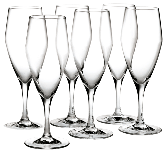 Perfection Champagne Glasses, Set of 6