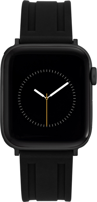 Men's Black Premium Silicone Band Compatible with 42mm, 44mm, 45mm, Ultra, Ultra2 Apple Watch