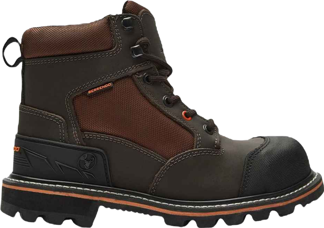 Men's 6” Steel Toe Work Boots for Men – Electrical Hazard – Oil and Slip Resistant